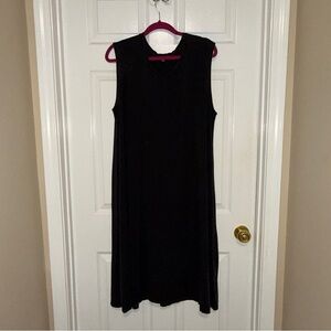Eileen Fisher Black Sleeveless Midi Dress Size 1X